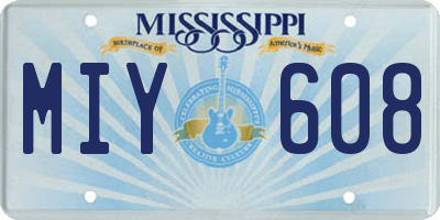 MS license plate MIY608