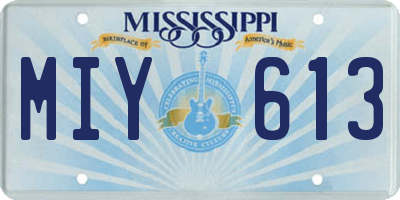 MS license plate MIY613