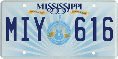 MS license plate MIY616