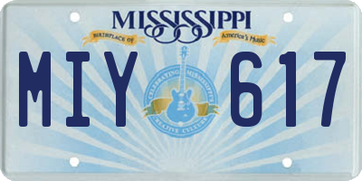 MS license plate MIY617