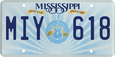 MS license plate MIY618