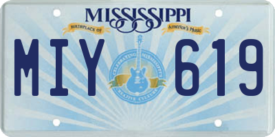 MS license plate MIY619