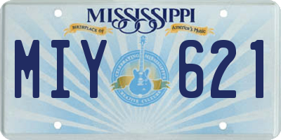 MS license plate MIY621
