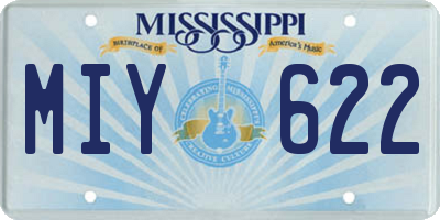 MS license plate MIY622