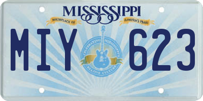 MS license plate MIY623