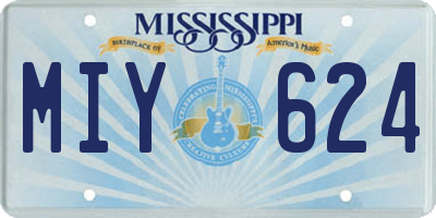MS license plate MIY624