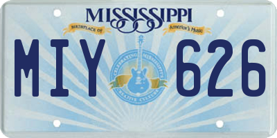 MS license plate MIY626