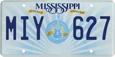 MS license plate MIY627