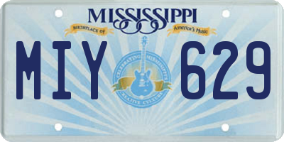 MS license plate MIY629