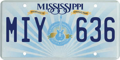 MS license plate MIY636