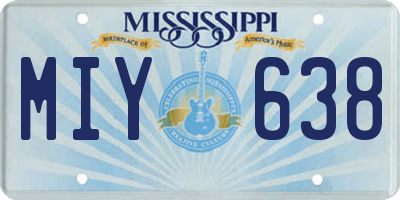 MS license plate MIY638