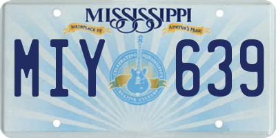 MS license plate MIY639