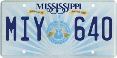 MS license plate MIY640