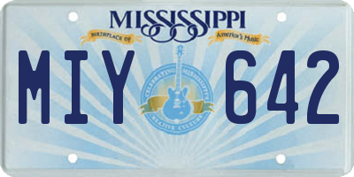 MS license plate MIY642