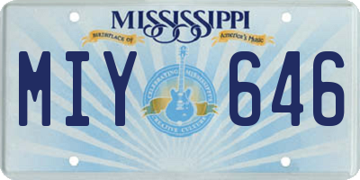 MS license plate MIY646