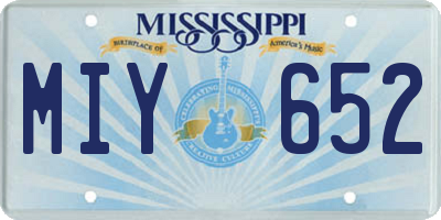 MS license plate MIY652