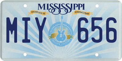 MS license plate MIY656