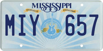 MS license plate MIY657