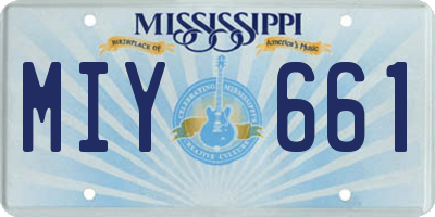 MS license plate MIY661