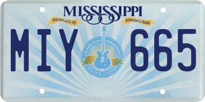 MS license plate MIY665