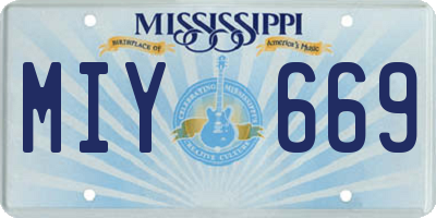 MS license plate MIY669