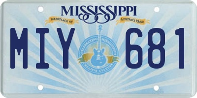 MS license plate MIY681