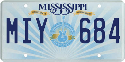 MS license plate MIY684