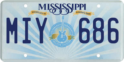 MS license plate MIY686