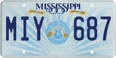 MS license plate MIY687