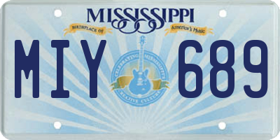 MS license plate MIY689
