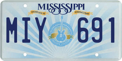 MS license plate MIY691