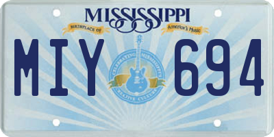 MS license plate MIY694