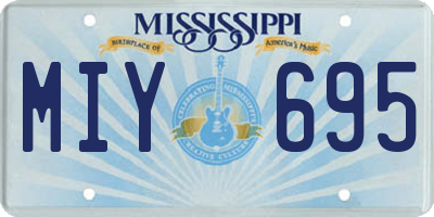 MS license plate MIY695