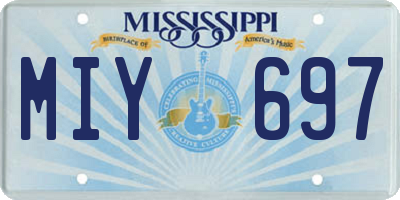 MS license plate MIY697
