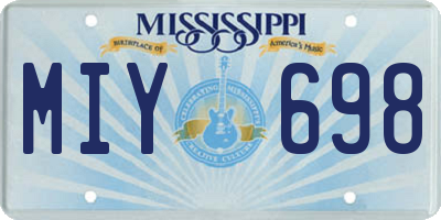 MS license plate MIY698