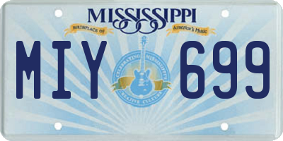 MS license plate MIY699