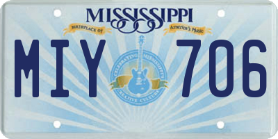 MS license plate MIY706