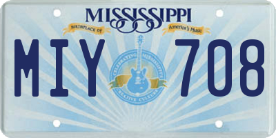 MS license plate MIY708