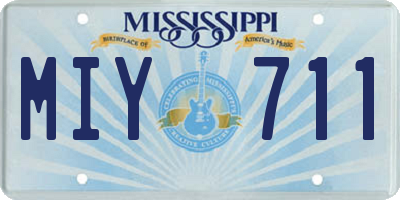 MS license plate MIY711