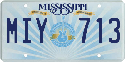 MS license plate MIY713