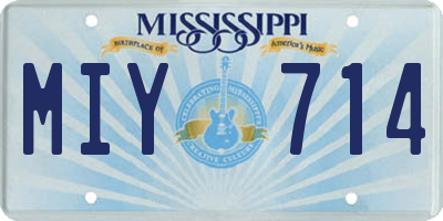 MS license plate MIY714