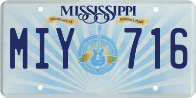 MS license plate MIY716
