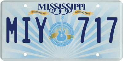 MS license plate MIY717