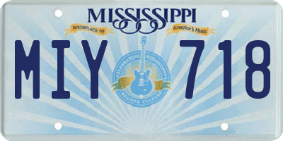 MS license plate MIY718