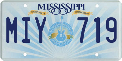 MS license plate MIY719