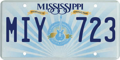MS license plate MIY723