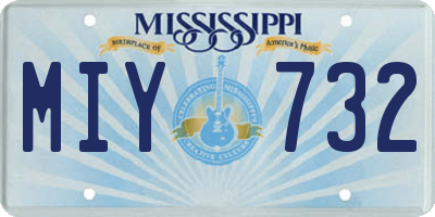 MS license plate MIY732