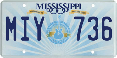 MS license plate MIY736