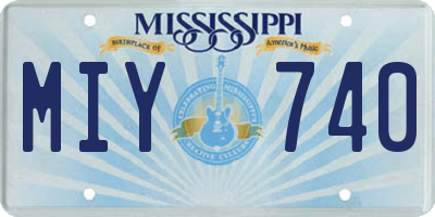 MS license plate MIY740