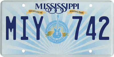MS license plate MIY742